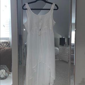 Hollister sheer white knit beach coverup